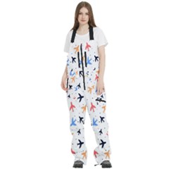 Cute Airplanes Planes Women s Front Zip Ski And Snowboard Bib Pants by ConteMonfrey