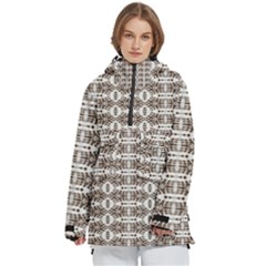 Snake Skin Brown Women s Pullover Zip Ski And Snowboard Waterproof Breathable Jacket by ConteMonfrey