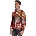 Forest Path Red Nature Men s High Neck Windbreaker View2