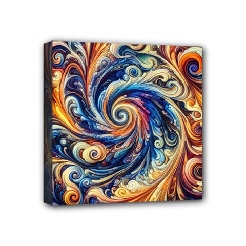 Colorful Motion Abstract Art Mini Canvas 4  X 4  (stretched) by ExtraGoodSauce