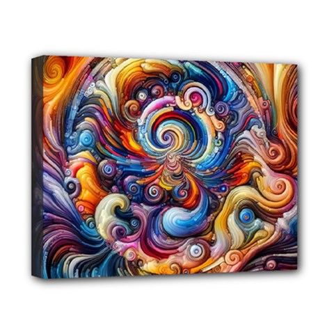 Dynamic Color Vortex Canvas 10  X 8  (stretched) by ExtraAwesomeSauce