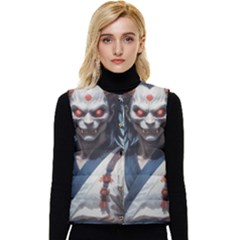 Demon Samurai Women s Button Up Puffer Vest by AwesomeSauce