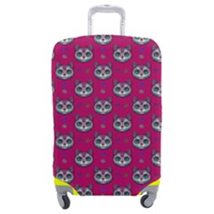 Calavera Cat Art Pattern Luggage Cover (medium) by ExtraAwesomeSauce