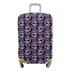 Sugar Skull Cat Pattern Luggage Cover (small) by ExtraAwesomeSauce