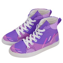 Colorful Labstract Wallpaper Theme Women s Hi-top Skate Sneakers by Apen