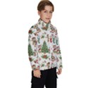 Christmas Texture, Pattern, Red, Tree, Craciun, Green, Christmas Kids  High Neck Windbreaker View3