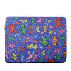 Grateful Dead Dancing Bears Pattern 15  Vertical Laptop Sleeve Case With Pocket