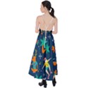 Colorful Funny Christmas Pattern Tie Back Maxi Dress View2