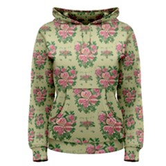 Retro 1880s Flowers Pattern 9 Women s Pullover Hoodie by violetheavensky