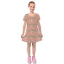 Retro 1880s Flowers Pattern 12 Kids  Short Sleeve Velvet Dress View1