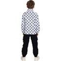 Fly Phot Motif Seamless Black And White Pattern Kids  High Neck Windbreaker View4