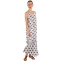 Fly Phot Motif Seamless Black And White Pattern Cami Maxi Ruffle Chiffon Dress View1