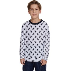 Fly Away In Black & White  Kids  Crewneck Sweatshirt by dflcprintsclothing