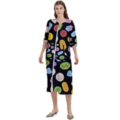 Ecstasy Pills Pattern Women s Cotton 3/4 Sleeve Nightgown by Valentinaart