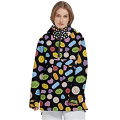 Ecstasy Pills Pattern Women s Pullover Zip Ski And Snowboard Waterproof Breathable Jacket by Valentinaart