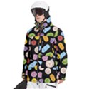 Ecstasy pills pattern Men s Multi Pockets Zip Ski and Snowboard Waterproof Breathable Jacket View2