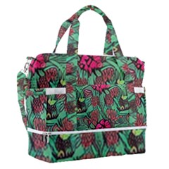 Retro 1880s Flowers Pattern 3 Sports Shoulder Bag With Shoes Compartment by violetheavensky