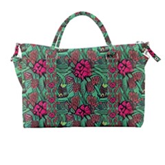 Retro 1880s Flowers Pattern 3 Carry-on Travel Shoulder Bag by violetheavensky