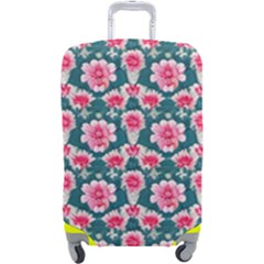 Retro 1880s Flowers Pattern 22 Luggage Cover (large) by violetheavensky