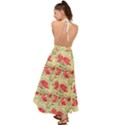 Retro 1880s Flowers Pattern 18 Backless Maxi Beach Dress View2