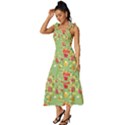 Retro 1880s Flowers Pattern 17 Tie-Strap Tiered Midi Chiffon Dress View2