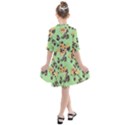 Retro 1880s Flowers Pattern 24 Kids  All Frills Chiffon Dress View2