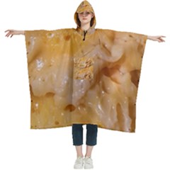 Homemade Flan Extreme Close-up Texture Women s Hooded Rain Ponchos by dflcprintsclothing