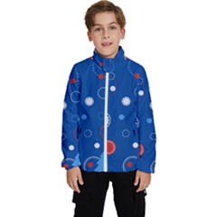 Christmas Pattern Tree Design Kids  High Neck Windbreaker