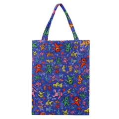 Grateful Dead Dancing Bears Pattern Classic Tote Bag by Salmanaz77