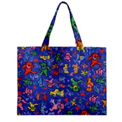 Grateful Dead Dancing Bears Pattern Zipper Mini Tote Bag by Salmanaz77