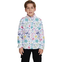 Cute Bird Pattern Kids  High Neck Windbreaker