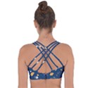 Cute Korean Pattern Cross String Back Sports Bra View2