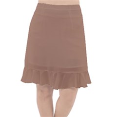 Mocha Mousse Hex Code #a47864 Fishtail Chiffon Skirt by dressshop