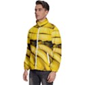 Bananas, Macro, Fruits, Ripe Bananas Men s High Neck Windbreaker View2