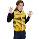 Bananas, Macro, Fruits, Ripe Bananas Kids  Stylish Hooded Puffer Vest View3