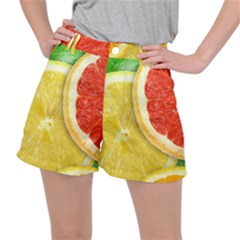 Fruit, Lemon Women s Ripstop Shorts by kyorashop23