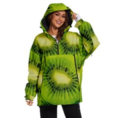 Kiwi Fruits, Close-up, Exotic Fruit Women s Ski And Snowboard Waterproof Breathable Jacket by kyorashop23