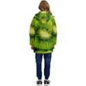 Kiwi Fruits, Close-up, Exotic Fruit Kids  Hooded Longline Puffer Jacket View4