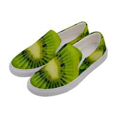 Kiwi Fruits, Close-up, Exotic Fruit Women s Canvas Slip Ons by kyorashop23