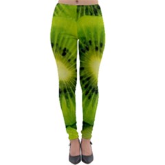 Kiwi Fruits, Close-up, Exotic Fruit Lightweight Velour Leggings by kyorashop23