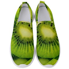 Kiwi Fruits, Close-up, Exotic Fruit Men s Slip On Sneakers by kyorashop23