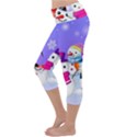 Let s Have Fun With Snowmen Lightweight Velour Capri Yoga Leggings View2