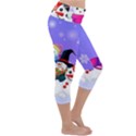 Let s Have Fun With Snowmen Lightweight Velour Capri Yoga Leggings View3