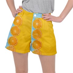 Orange, Slices, Fruit, Citrus Women s Ripstop Shorts by kyorashop23