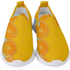 Orange, Slices, Fruit, Citrus Kids  Slip On Sneakers by kyorashop23