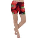 Strawberry, Berries, Fresh, Red Lightweight Velour Yoga Shorts View1