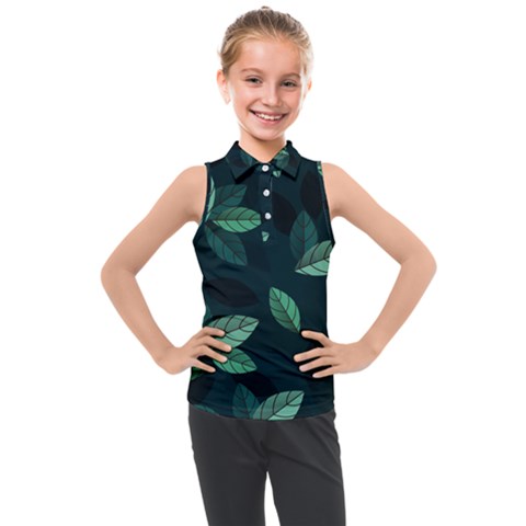 Foliage Kids  Sleeveless Polo T-shirt by HermanTelo