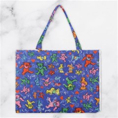 Grateful Dead Dancing Bears Pattern Medium Tote Bag by Salmanaz77