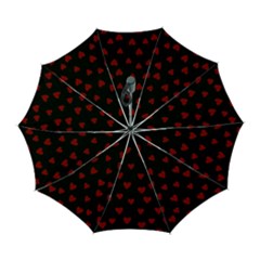 Small Cute Hearts  Automatic Folding Umbrella With Case (large)