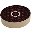 Red Shapes Mandala   Wooden Bottle Opener (Round) View1